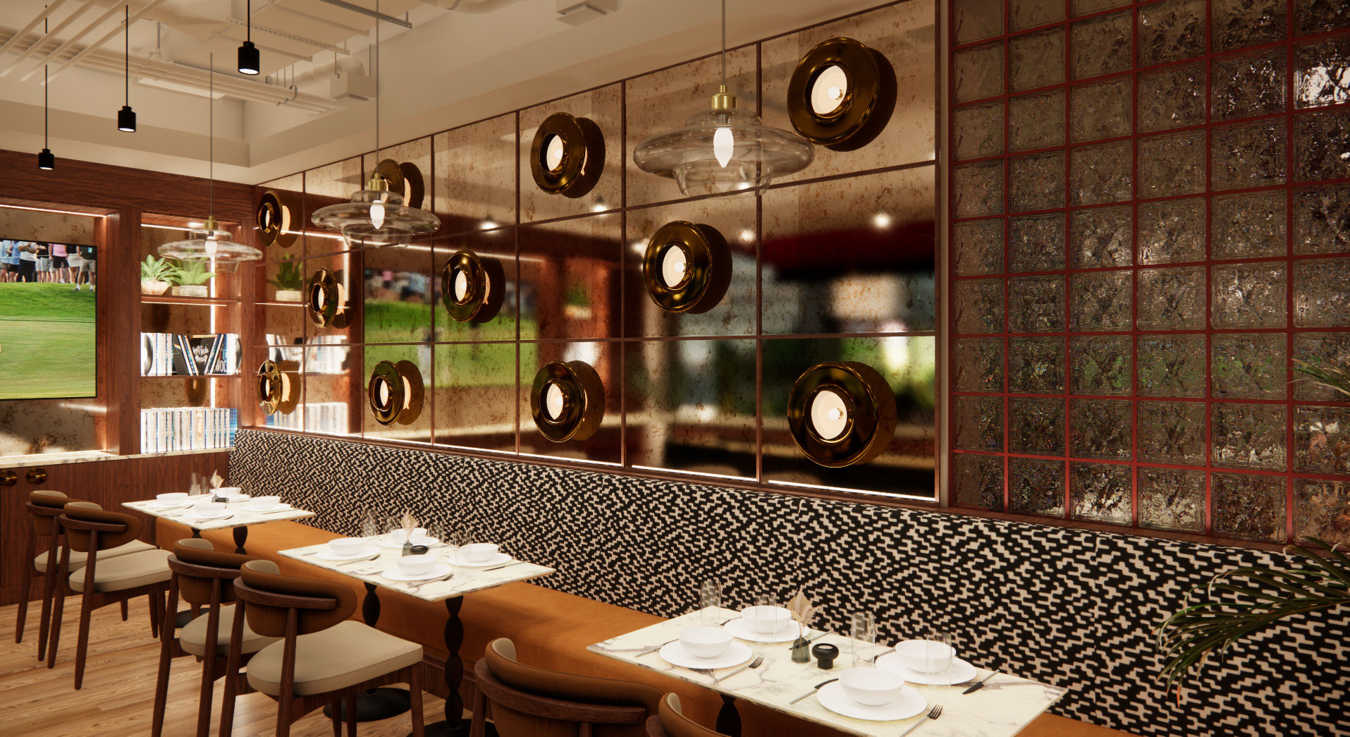 The dining room
